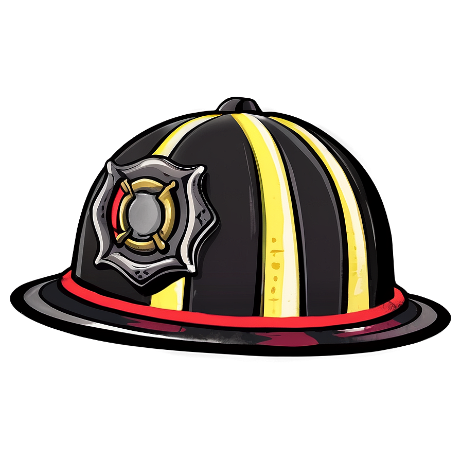 Cartoon Firefighter Helmet Png 06212024 PNG Image