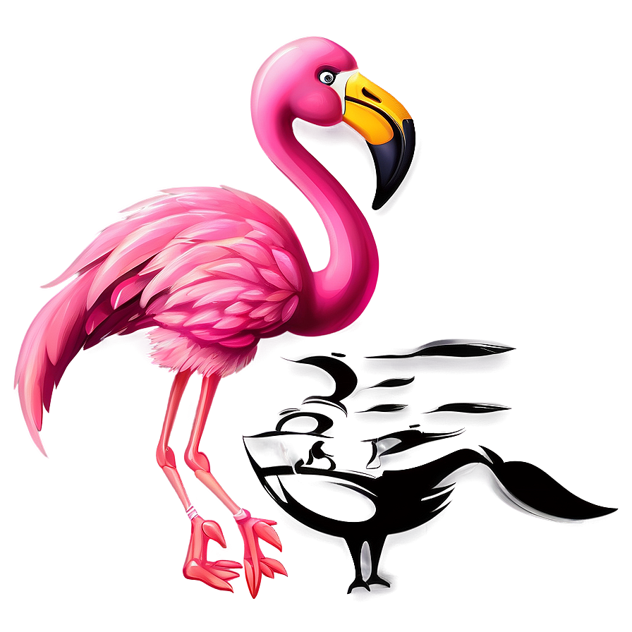 Cartoon Flamingo Character Png 05062024 PNG Image