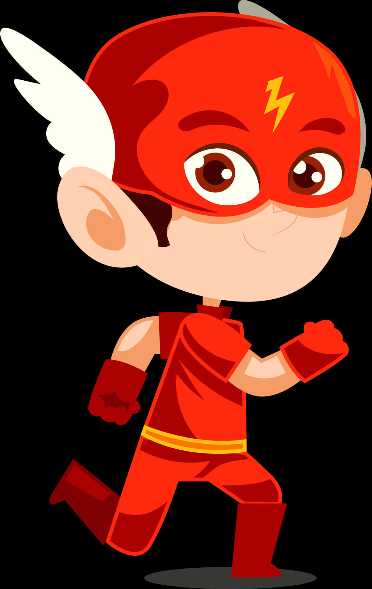 Cartoon Flash Character Running PNG Image