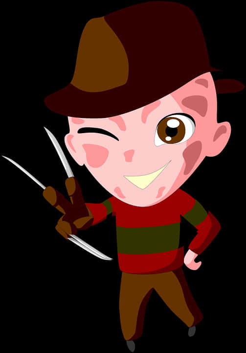 Cartoon Freddy Krueger Character PNG Image