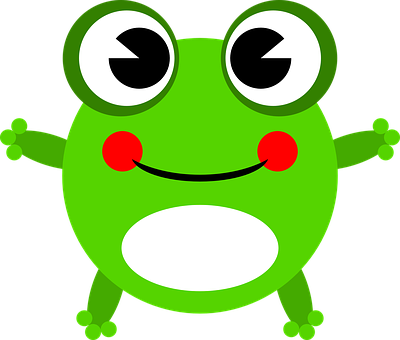 Cartoon Frog Graphic PNG Image