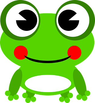 Cartoon Frog Graphic PNG Image