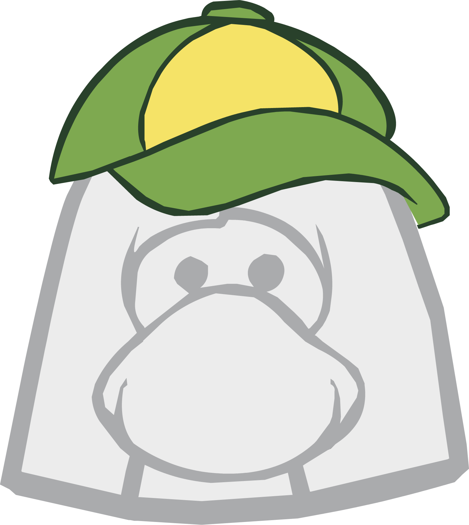 Cartoon Frog Under Green Hat PNG Image