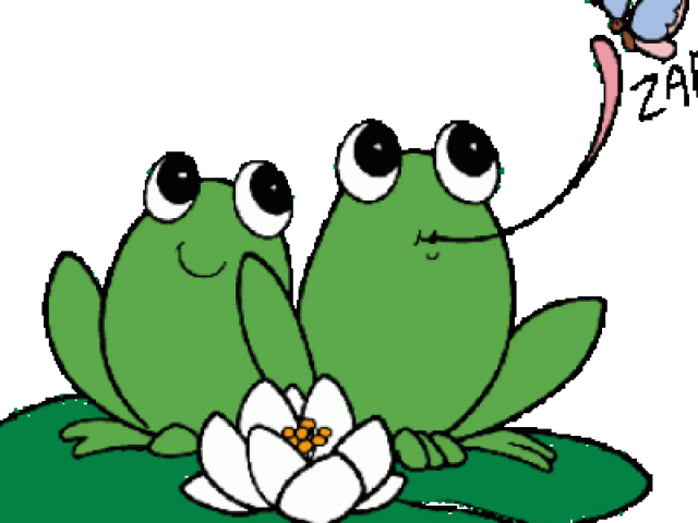 Cartoon Frogsand Dragonfly PNG Image