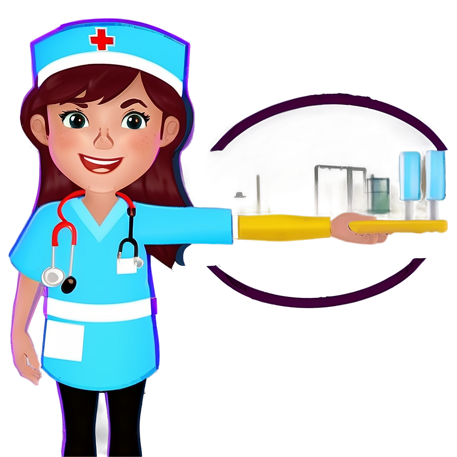 Cartoon Future Nurse Character Png Udm28 PNG Image