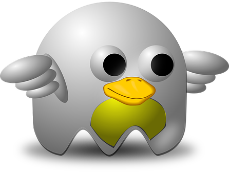 Cartoon Ghost Bird Graphic PNG Image