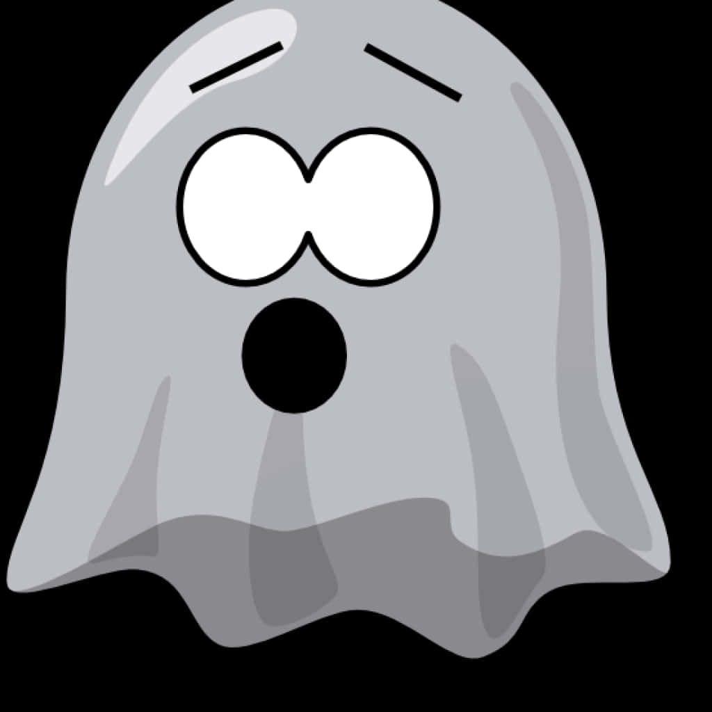 Cartoon Ghost Expression PNG Image