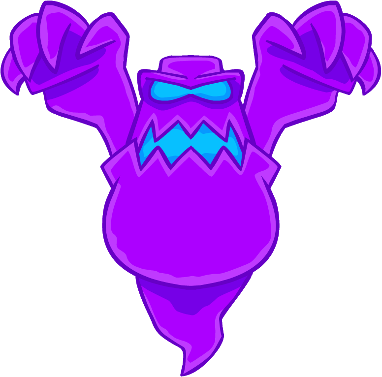 Cartoon Ghost Flexing Muscles.png PNG Image