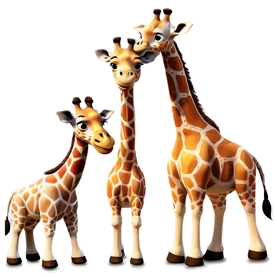 Cartoon Giraffe Family Png Agi39 PNG Image