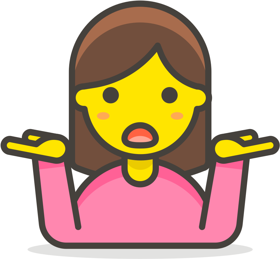 Cartoon Girl Shrugging PNG Image