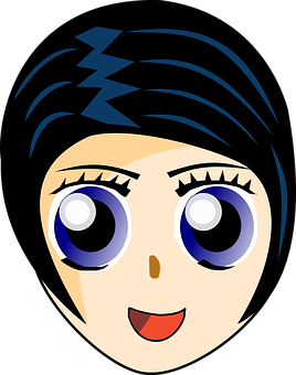 Cartoon Girl Vector Graphic PNG Image