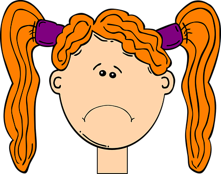 Cartoon Girl With Pigtails PNG Image