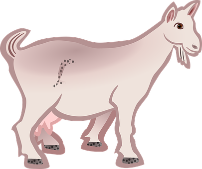 Cartoon Goat Illustration PNG Image