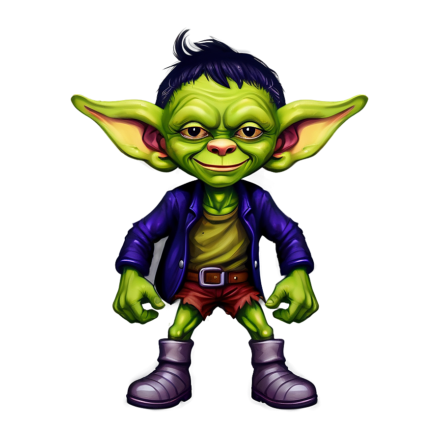 Cartoon Goblin Illustration Png Ydn PNG Image