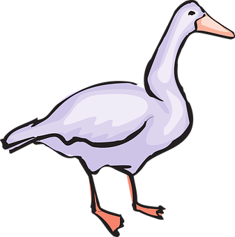 Cartoon Goose Illustration PNG Image