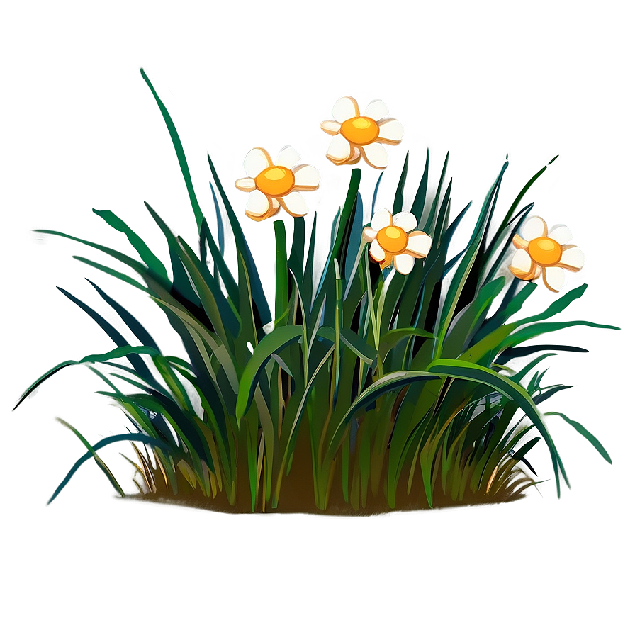 Cartoon Grass And Flowers Png Ccl PNG Image