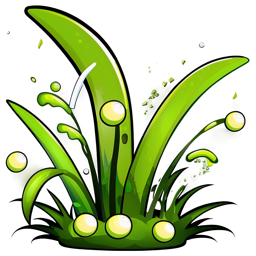 Cartoon Grass With Dew Png Mlb PNG Image