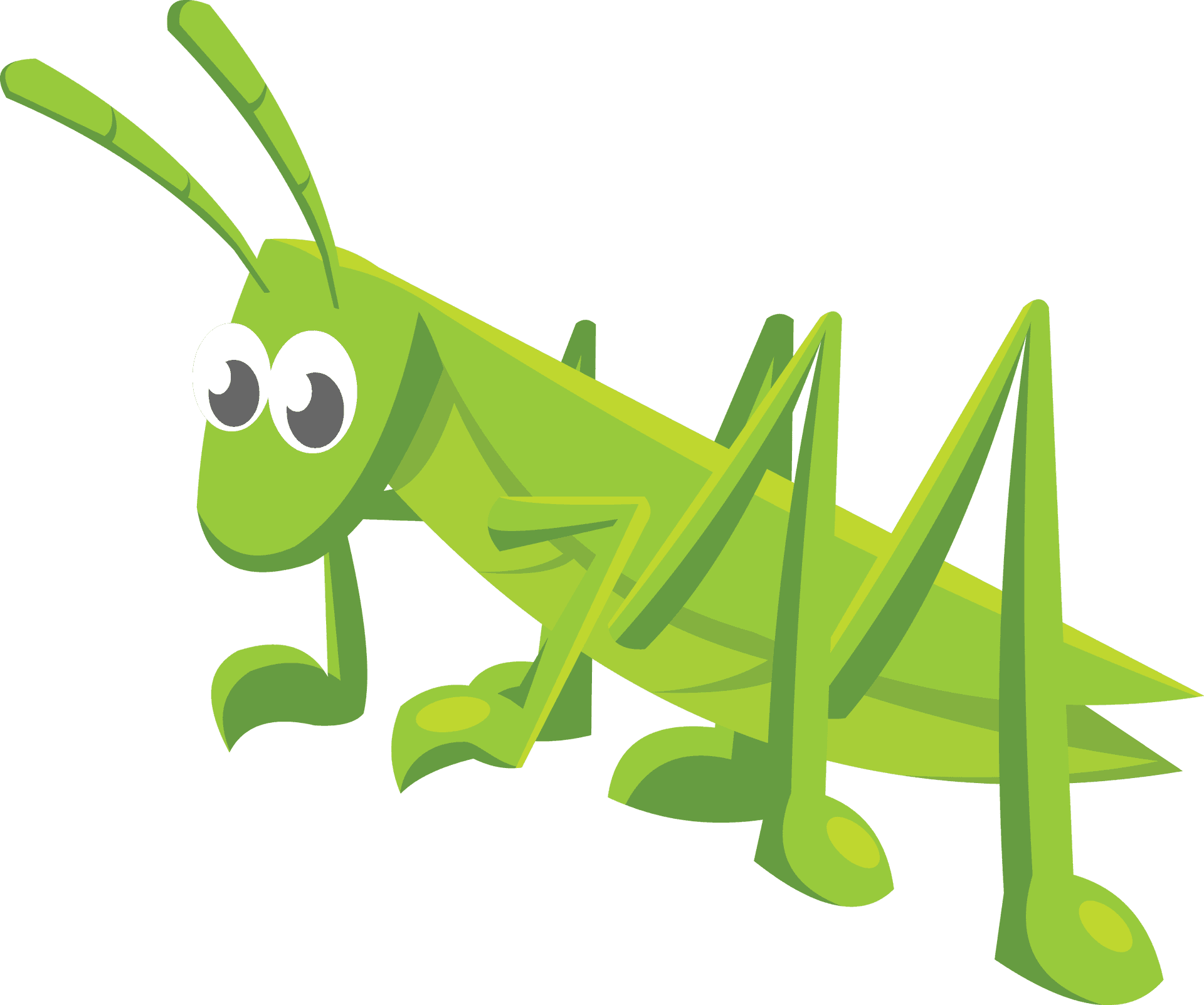 Cartoon Grasshopper Illustration.png PNG Image