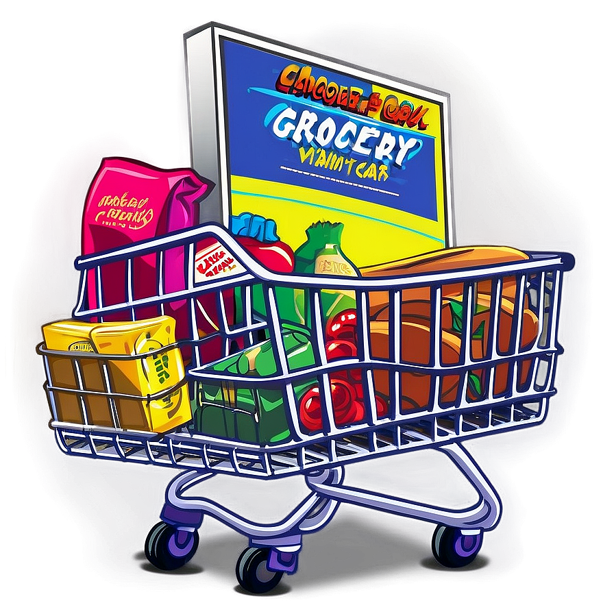 Cartoon Grocery Cart Png 13 PNG Image