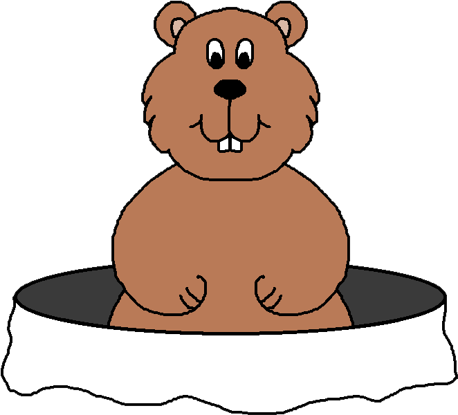 Cartoon Groundhog Emerging From Burrow.png PNG Image