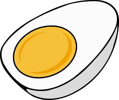 Cartoon Half Boiled Egg PNG Image