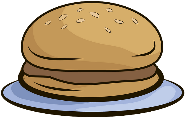 Cartoon Hamburger Illustration PNG Image