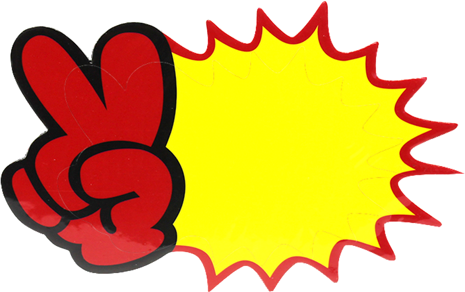 Cartoon Hand Gesture Explosion Background PNG Image