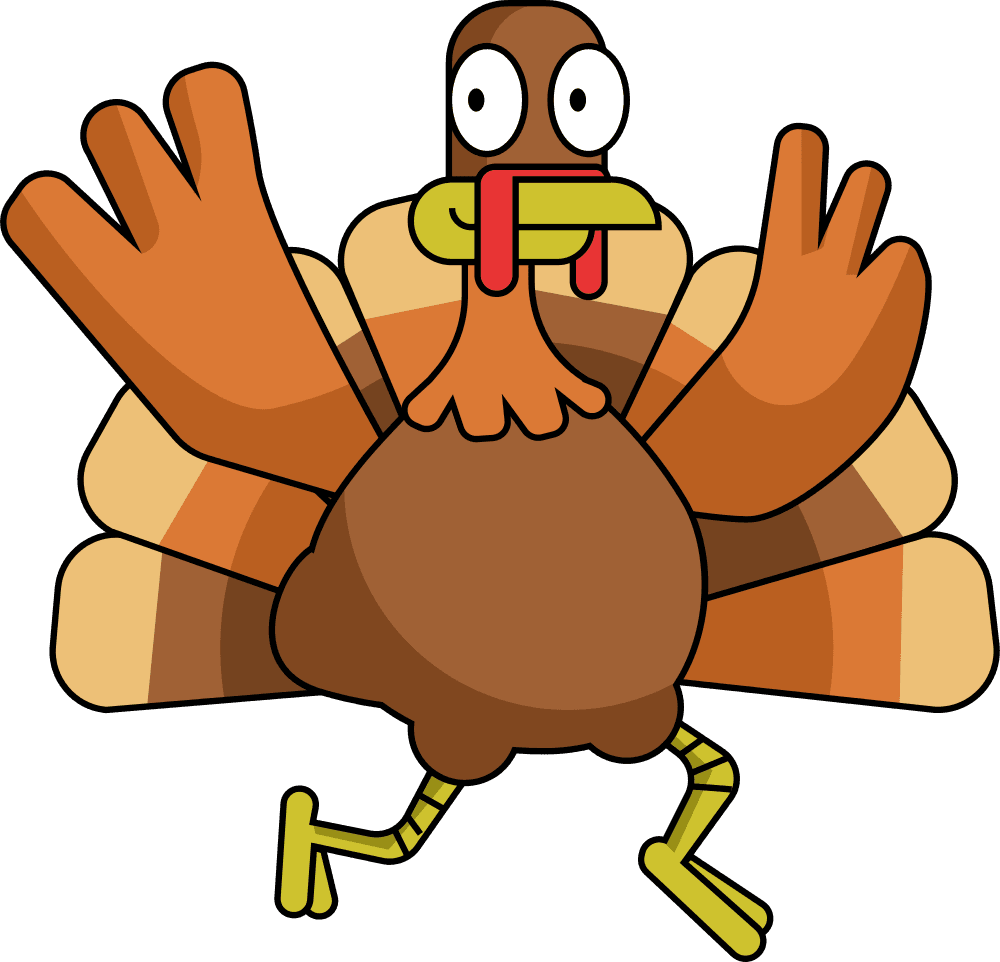 Cartoon Handprint Turkey Illustration PNG Image