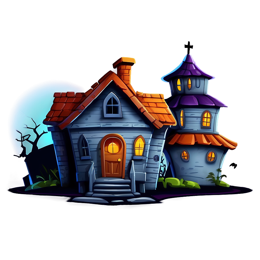 Cartoon Haunted House Png Jhx37 PNG Image