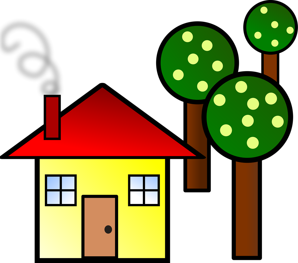 Cartoon Haunted House Scene PNG Image