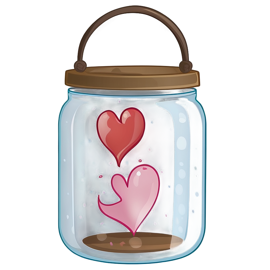 Cartoon Heart In A Jar Png 77 PNG Image