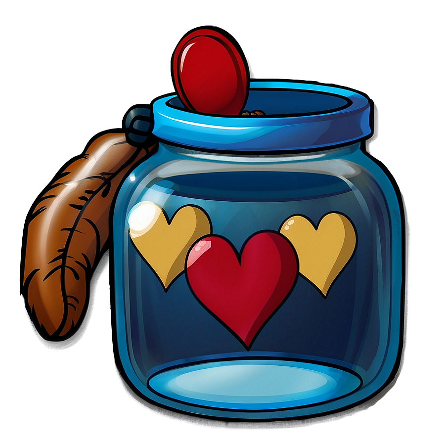 Cartoon Heart In A Jar Png 83 PNG Image