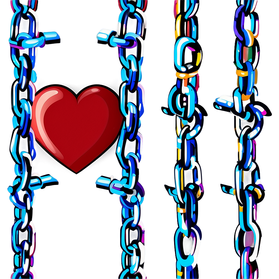 Cartoon Heart In Chains Png Cru PNG Image