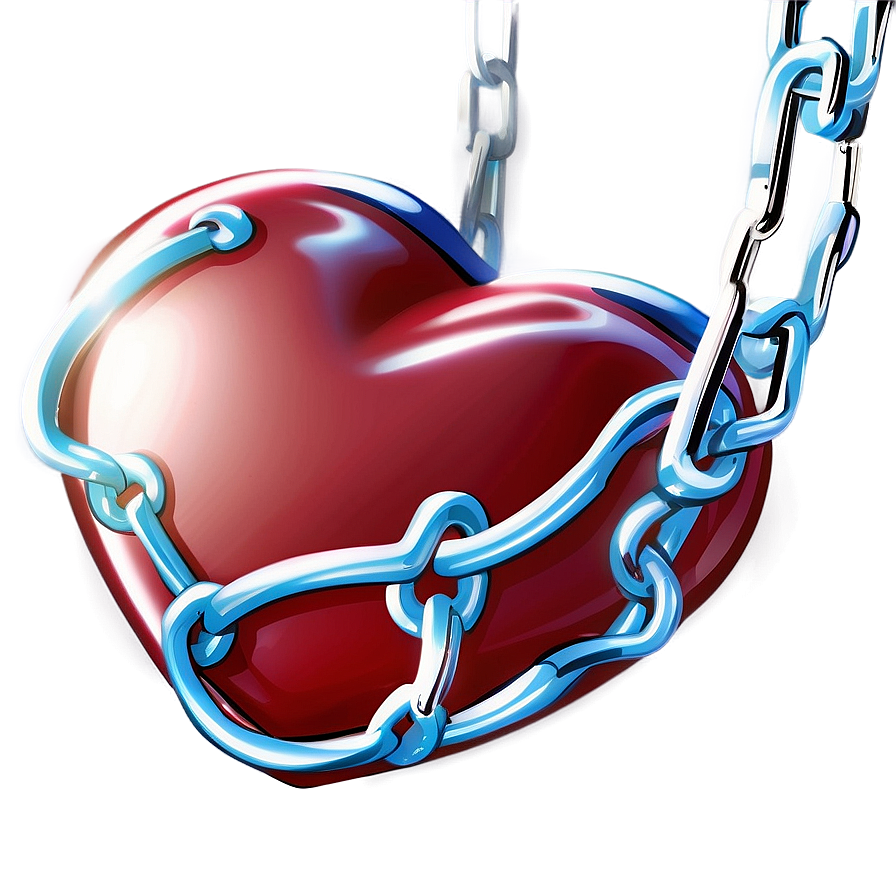 Cartoon Heart In Chains Png Kno56 PNG Image