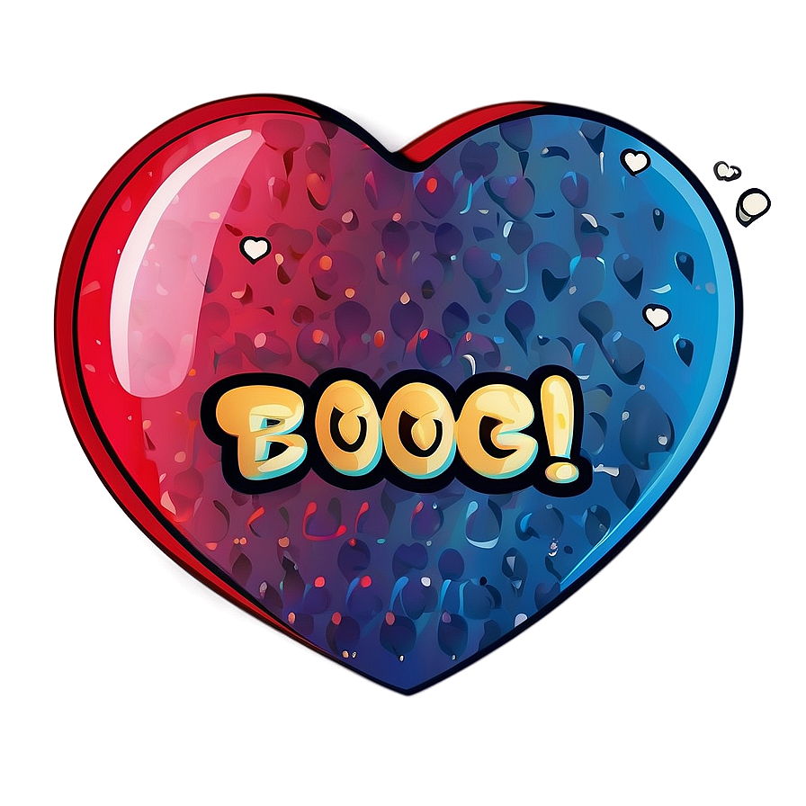 Cartoon Heart With Speech Bubble Png Lll21 PNG Image