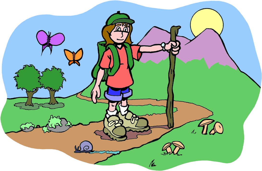 Cartoon Hiker Adventure Outdoors.png PNG Image