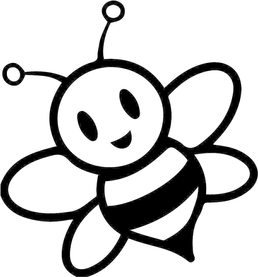 Cartoon Honey Bee Graphic PNG Image