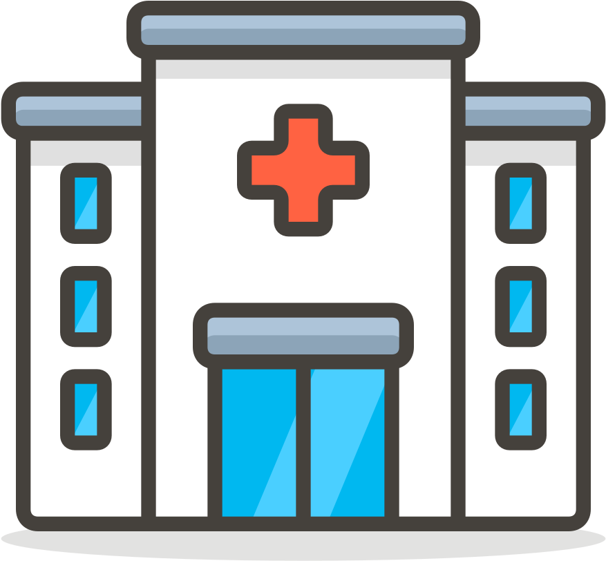 Cartoon Hospital Building Icon PNG Image