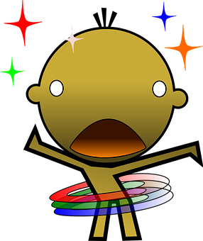 Cartoon Hula Hoop Dance PNG Image