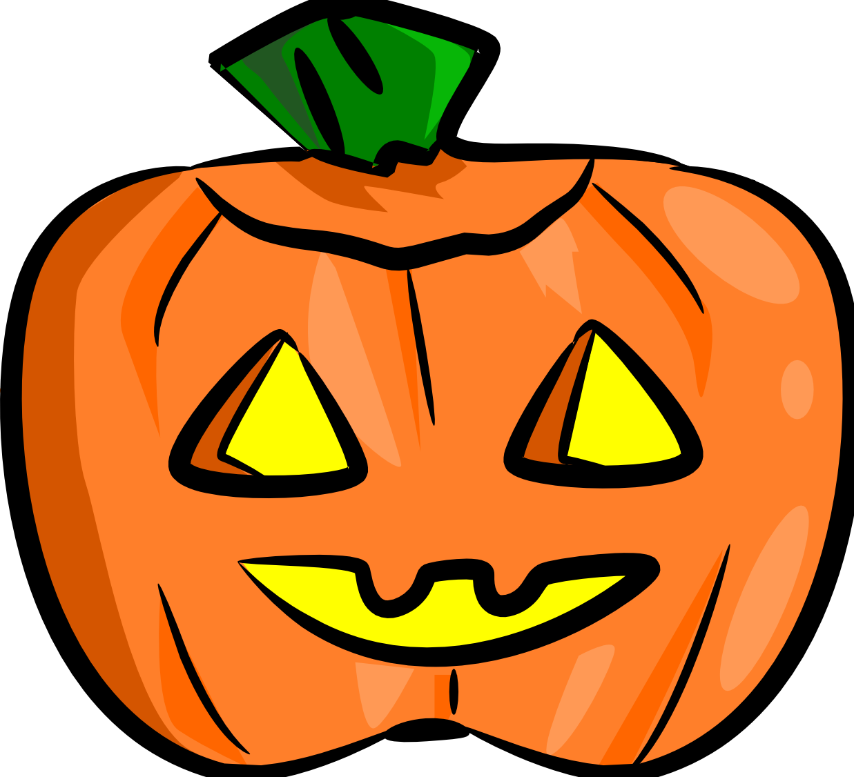 Cartoon Jack O Lantern Smile PNG Image