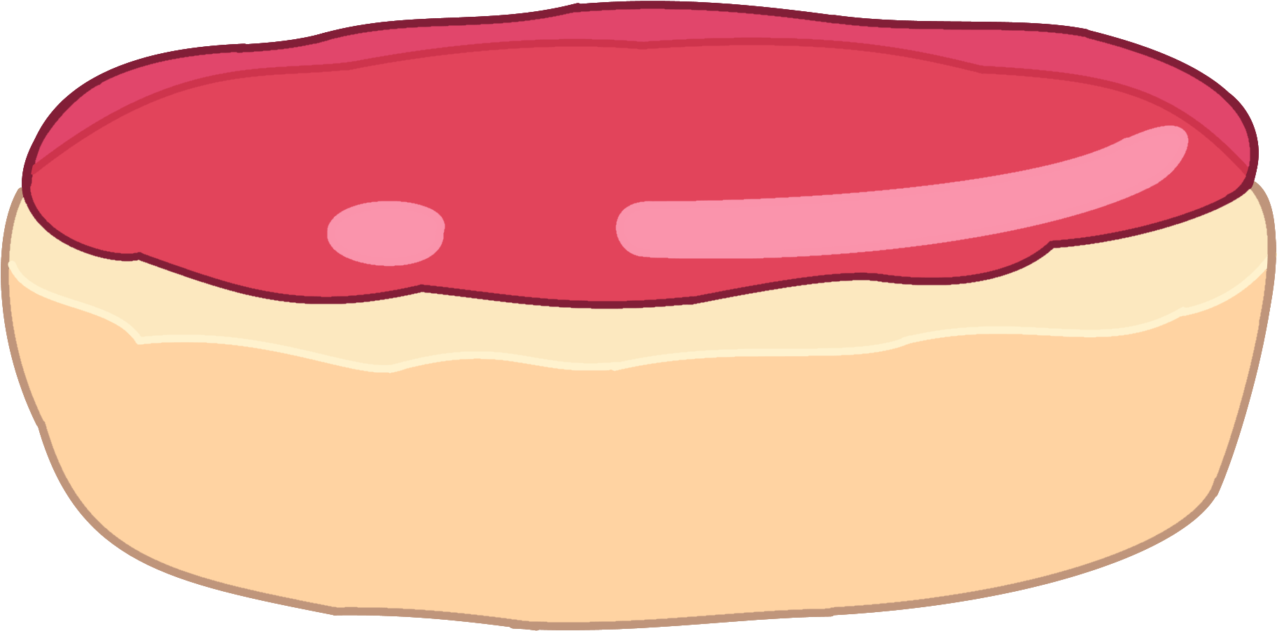 Cartoon Jam Tart PNG Image