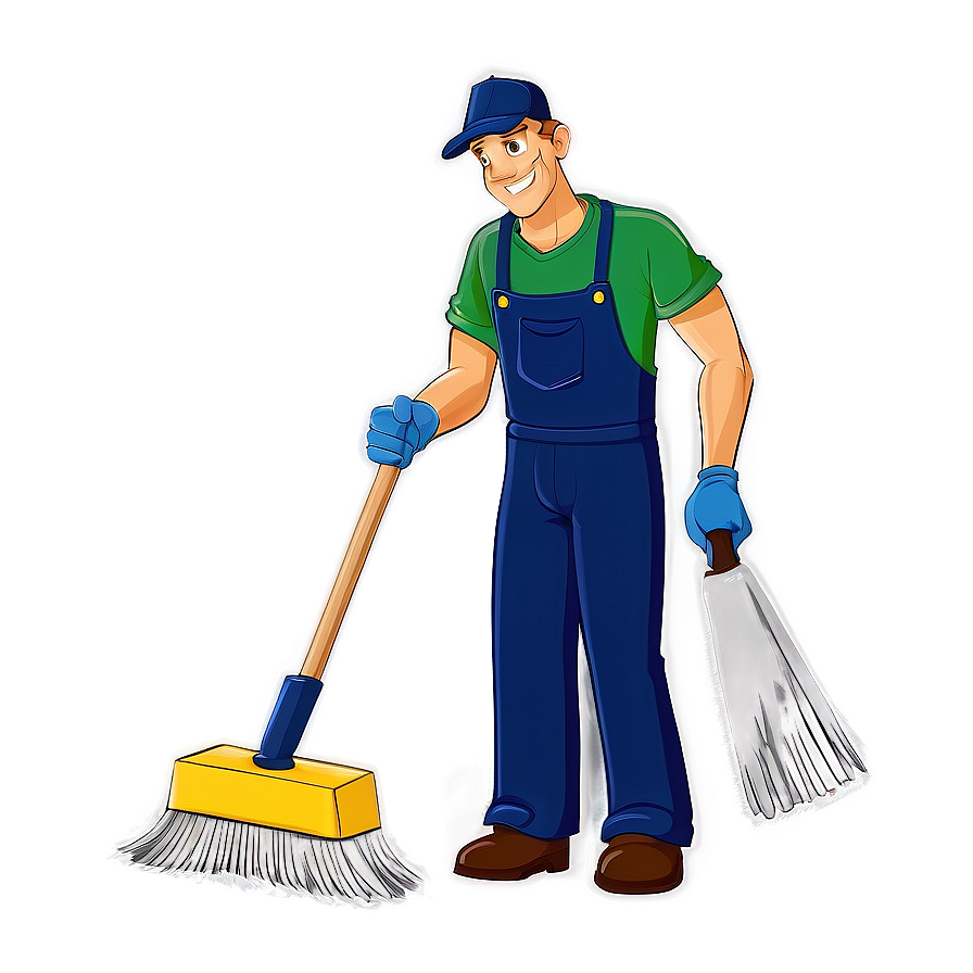 Cartoon Janitor Character Png 06242024 PNG Image