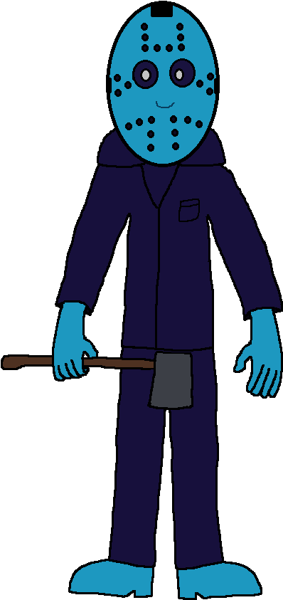 Cartoon Jason Voorheeswith Axe PNG Image