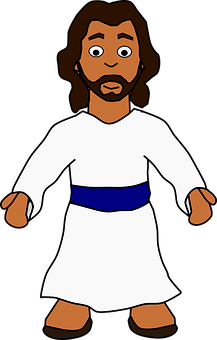 Cartoon Jesus Illustration PNG Image