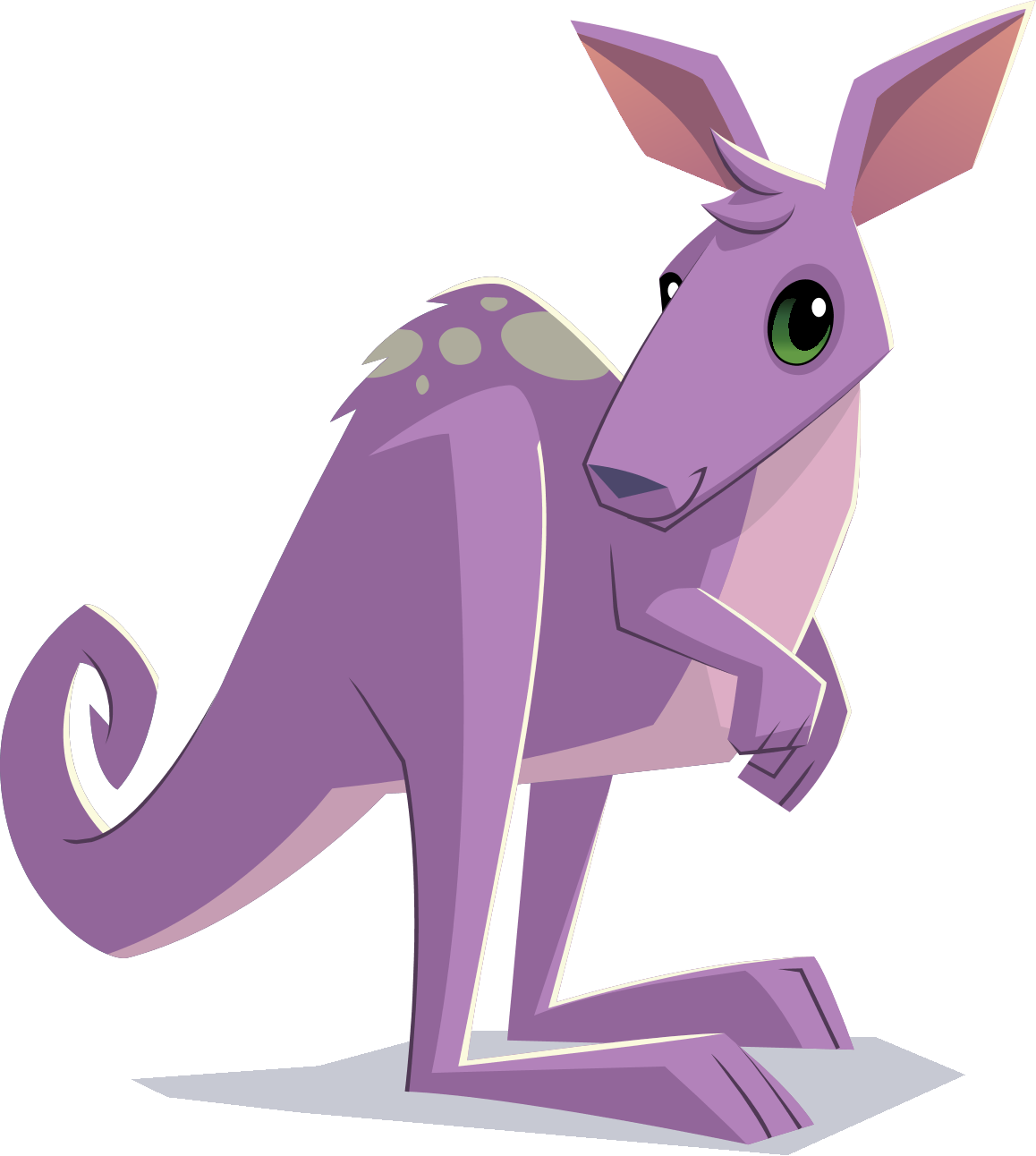 Cartoon Kangaroo Pose PNG Image