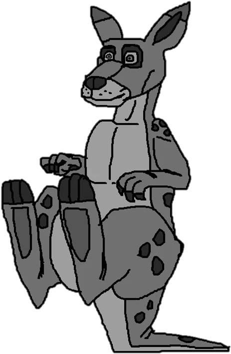 Cartoon Kangaroo Sitting Down.png PNG Image