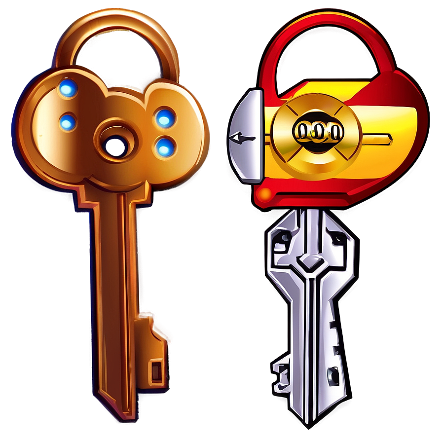 Cartoon Keys Png Ccb PNG Image