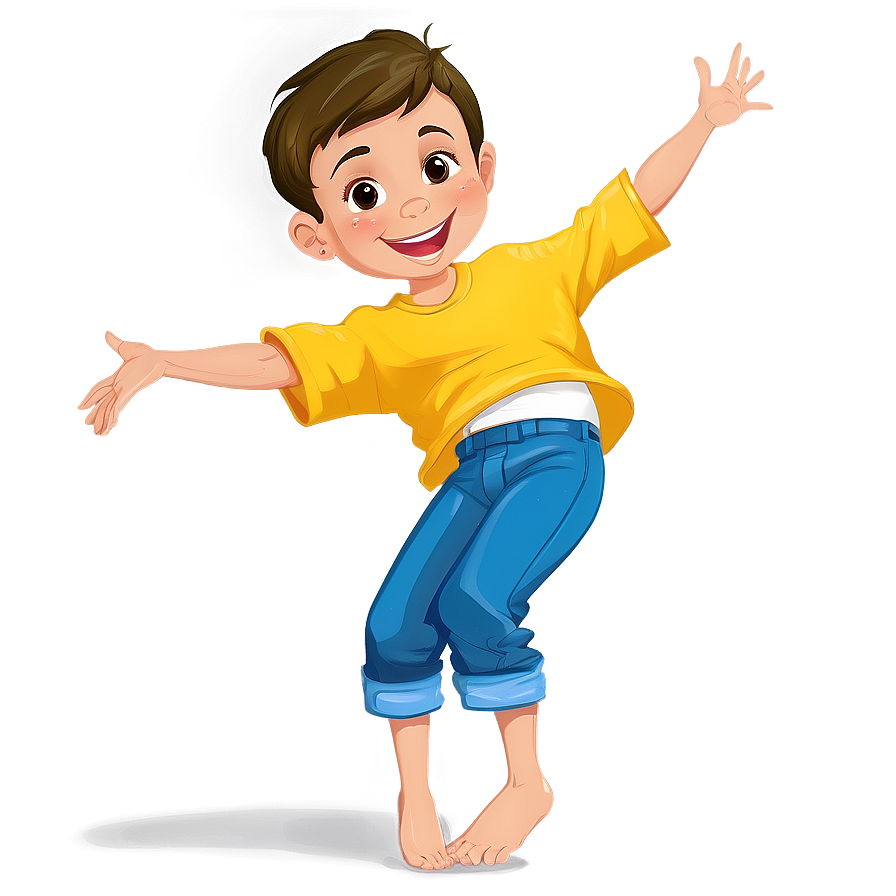 Cartoon Kid Doing Cartwheel Png 06132024 PNG Image