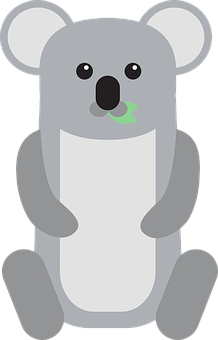 Cartoon Koalawith Pacifier PNG Image