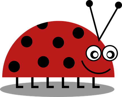 Cartoon Ladybug Smiling PNG Image